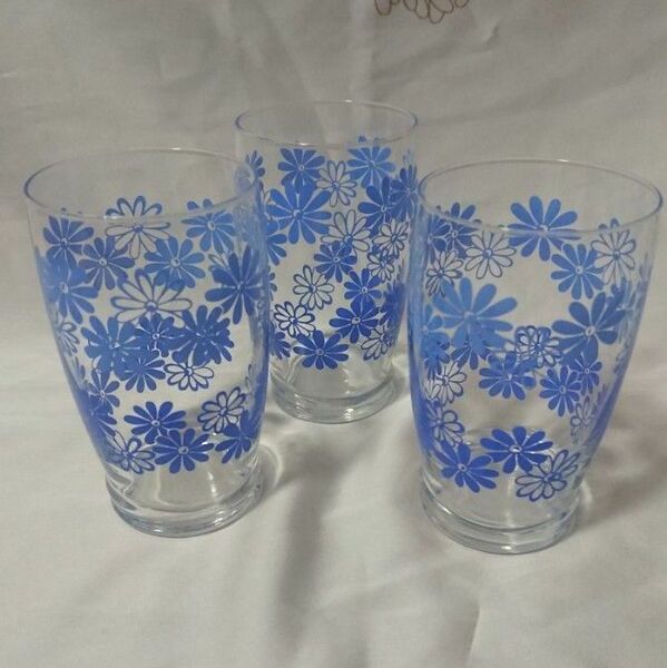 昭和レトロ 東洋ガラス DECORATED TUMBLERS SET グラスセット