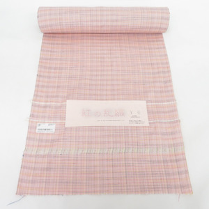  cloth .. ... source atelier light peach color .. silk 100% put on shaku Yamagata prefecture production . flower pongee length 12m new goods 