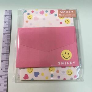 スマイリー　SMILEY ミニレターセット　サンプル　便箋5枚、封筒5枚 スマイル　文房具　ニコニコマーク