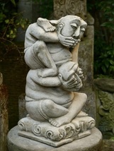 三猿の人間版の像h43cm　難あり 見ざる言わざる聞かざる　Three wise monkeys　1102　_画像4