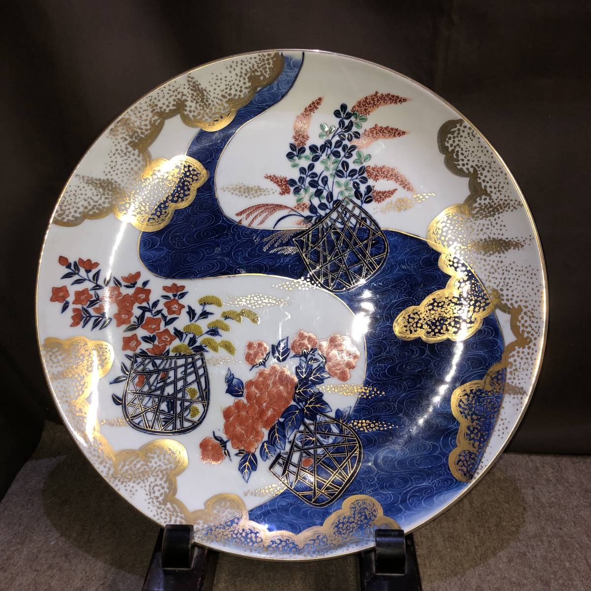 激安商品 希少品 年代物 50cm 大皿 飾り皿 置物 - education.semel