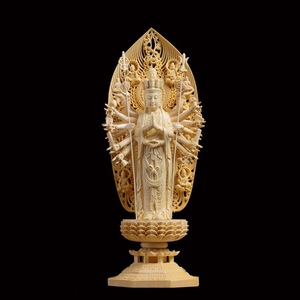 極上品 仏教美術 千手観音菩薩 精密彫刻 仏像 手彫り 木彫仏像 仏師手仕上げ品