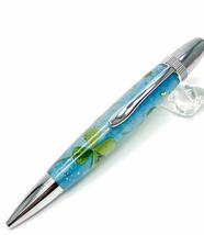 Flower Pen　フラワーペン四葉/よつばクローバー(水色）ボールペン_画像1