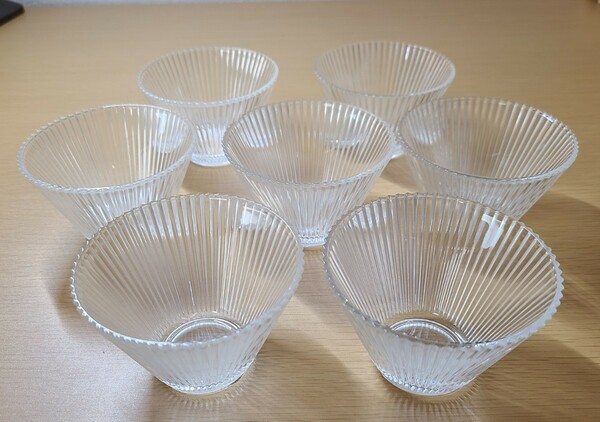 昭和 レトロ ガラス デザートグラス 7個 セット