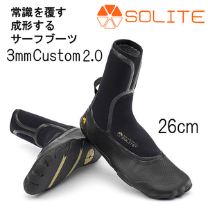 26cm ソライト 3mm 熱成型 カスタム 2.0 サーフブーツ / Solite Surf Boots 3mm Custom 2.0 Gum/Black　solite-neo2-3