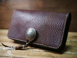 ( exhibition goods outlet ) hand made Vintage oil leather iPhone11 case 