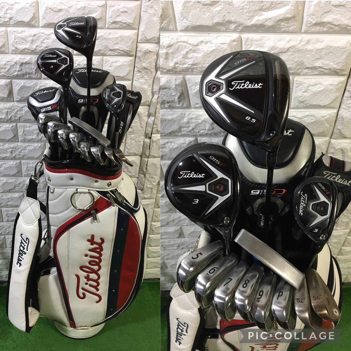 ハードヒッター必見☆超豪華☆タイトリスト 915D3 AP2 VOKEY等 男性用ゴルフクラブ タイトリストセット☆タイトリスト製キャディバッグ付