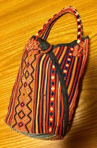 タイ少数民族刺繍ミニバック