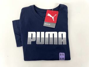 新品■PUMA プーマ キッズ 男の子 半袖Tシャツ ロゴ S 9-10Y ネイビー