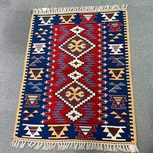 コンヤキリム 手織り トルコ製　ウール100% 90×114cm