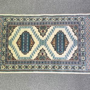 ☆美品☆ パキスタン製 ハイクオリティ 手織りマット 80cm