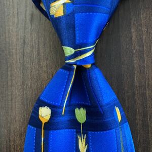 ungaro Ungaro necktie blue blue flower floral print 