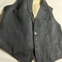 貴重! 20's ベルジャルディニエール ウール ギャバジン ラペル ベスト ジレ BELLE JARDINIERE WOOL VEST GILET フランス フレンチ FRENCH_画像5