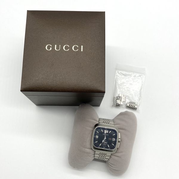 ▽【不動品】 GUCCI/グッチ クーペ ビッグデイト ウォッチ 131.3