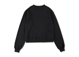 新品 (WIND AND SEA) EMBOSSED CREW NECK (UNISEX) Black ウィンダンシー エンボス クルーネック スウェット シャツ ブラック サイズL