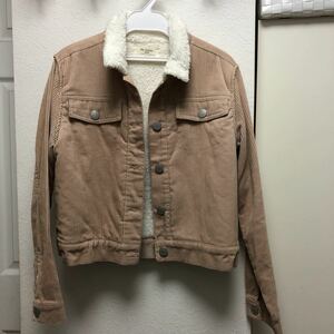 *MC sister* corduroy boa jacket frill * pink beige Shellie May Chan ko-tine-to150 size * beautiful goods *