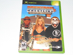 xbox*BACKYARD WRESTING 2 THERE GOES THE NEIGHBORHOOD overseas edition * box attaching * instructions attaching * soft attaching 