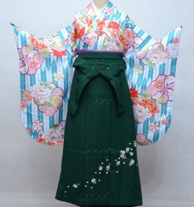  two shaku sleeve kimono hakama full set Junior for . correcting 144cm~150cm... angel hakama modification possible kimono height Short graduation ceremony new goods ( stock ) cheap rice field shop NO32003-144