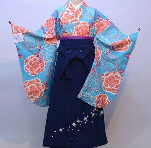  кимоно hakama комплект Junior для . исправление 144cm~150cm 100 цветок .. hakama цвет модификация возможность новый товар ( АО ) дешево рисовое поле магазин NO31253-03