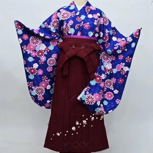  kimono hakama set Junior for . correcting 135cm~143cm 100 flower .. new goods ( stock ) cheap rice field shop NO26932-02