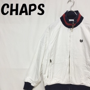 【人気】CHAPS/チャップス ジップアップジャケット ブルゾン アウター 綿100％ ホワイト サイズM/S4742
