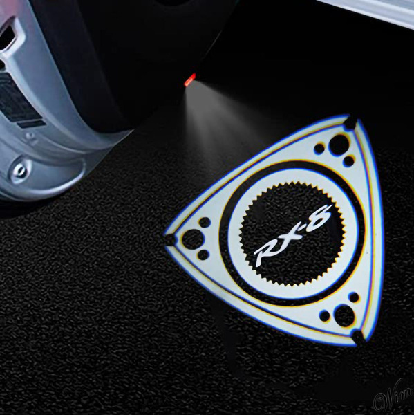 ◆RX-8ロゴ◆ カーテシライト 2個セット プロジェクションロゴ 自動車 内装 アクセサリー マツダ ウェルカムライト ドレスアップ