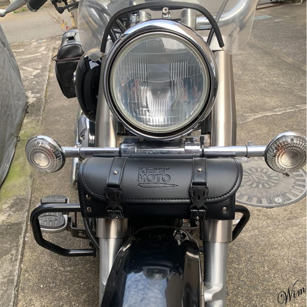 ◆アメリカン、ヨーロピアンバイクに最適◆ ツールバッグ 3L バイク オートバイ アクセサリー 収納 ツーリング フロント テール ハンドル