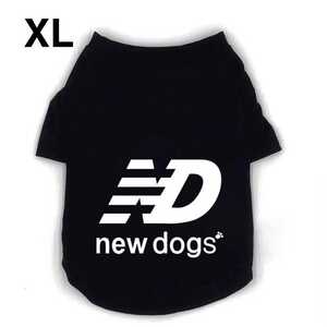 ☆新品☆新作NewDogsニュードッグスXＬサイズ犬服Tシャツペット服黒色☆