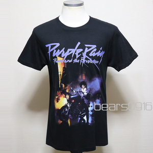 アメリカ購入 新品 Prince Purple Rain プリンス パープルレイン フォトＴシャツ 黒 M