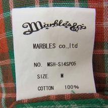 MARBLES マーブルズ MSH-S14SP05 DOUBLE GAUZE CHECK SHIRTS ダブル ガーゼ チェック 長袖 シャツ M【中古】 【即決】_画像5