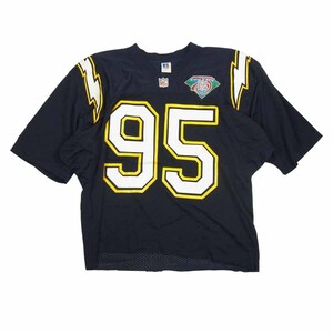 ラッセル アスレチック Russell Athletic ビンテージ 90s USA製 NFL メッシュ フット ボール シャツ 44【中古】 【即決】