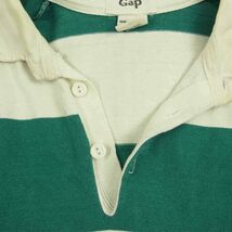 GAP ギャップ ビンテージ 00s USA製 ラガーシャツ ホワイト系 グリーン系 XL【中古】 【即決】_画像3