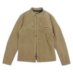 BACKBONE バックボーン 13AW BB13FW-B10 コーデュロイ シングル ライダース ジャケット ベージュ系 L【中古】