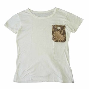 VISVIM ビズビム 0115105010039 FLAP POCKET TEE S/S PINEAPPLE フラップ ポケット Tシャツ 半袖 ホワイト系 1【中古】 【即決】