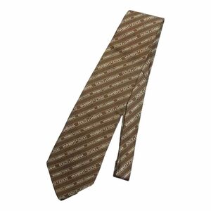 DOLCE&GABBANA Dolce and Gabbana Logo stripe necktie brown group [ used ]