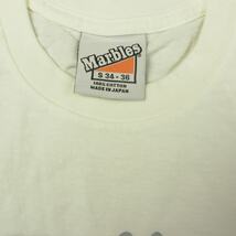マーブルズ MARBLES TOKYO プリント Tシャツ ホワイト系 S【美品】【中古】 【即決】_画像3