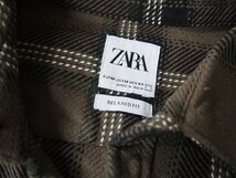 ザラ★ZARA★長袖シャツ★リラックスフィット★チェック柄★キャッツアイ釦★両胸ポケット★M(USAサイズ)_画像7