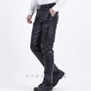 P630新品レザーパンツ メンズ 革パン バイクパンツ 革パンツ ロングパンツ モーターパンツ ライダースパンツ 防風 防寒 防水