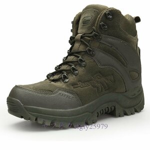 R039 new goods men's military boots [ outdoor ] mountain climbing shoes Survival airsoft is ikatto side Zip type 24.5cm~28cm green 