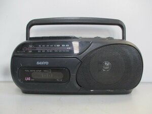 221108[6]ジャンク扱い＊SANYO/サンヨー＊U4-A55-BK/ラジカセ/FM/AM/カセットレコーダー/95年製