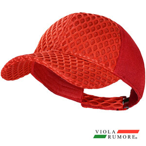 81352-re VIOLA ヴィオラ ビオラ メッシュキャップ ダイヤ柄 メンズ サイズ調整可能 帽子(レッド赤) CAP ボンディング素材 マジックテープ