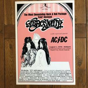 ポスター★エアロスミス （with AC/DC）1978年コンサート★Draw The Line / ドロー・ザ・ライン/Aerosmith