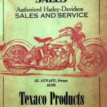 ポスター★1947年 ハーレーダビッドソン Tropical motorcycle sales 広告☆Harley-Davidson/ナックルヘッド_画像2