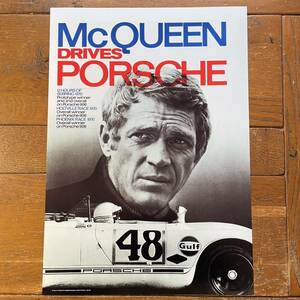 ポスター★スティーブ・マックイーン ポルシェ 1970★Steve McQueen Drives Porsche★917/栄光のル・マン/Le Mans