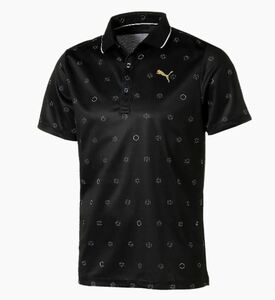 送料無料◆新品◆PUMA GOLF モノグラム 半袖ポロシャツ◆(M)◆930010-01◆プーマ ゴルフ