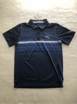 送料無料◆新品◆PUMA GOLF ボーダー柄 半袖ポロシャツ◆(S)◆535136-04◆プーマ ゴルフ_画像1