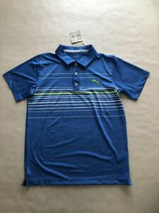 送料無料◆新品◆PUMA GOLF ボーダー柄 半袖ポロシャツ◆(S)◆535136-06◆プーマ ゴルフ