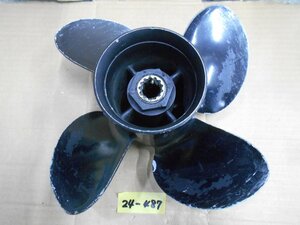 24-487 SOLASsolas Yamaha outboard motor for aluminium propeller 4 sheets propeller 10.8×12 Yamaha 4 -stroke F60 horse power outboard motor . use secondhand goods 