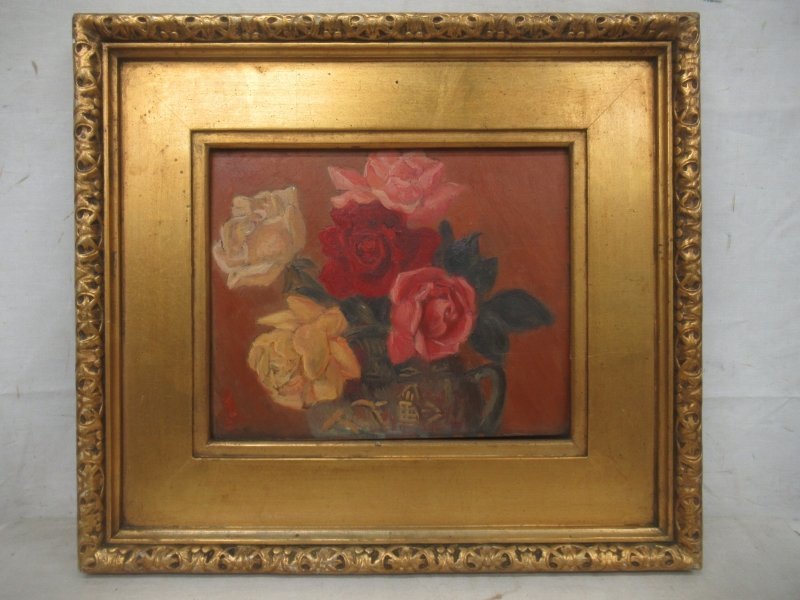 薔薇 絵画の値段と価格推移は?|2,417件の売買情報を集計した薔薇 お得なセール価格 油彩画 真筆保証 バラ M.鈴木 絵画/タペストリ