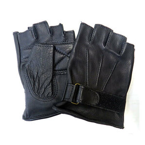 NAPA GLOVE ナパグローブ フィンガーレスグローブ 【530NF】XXLサイズ｜指切り 指ぬき 黒 ブラック 山羊革の画像2